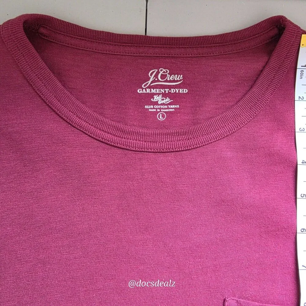 J. Crew Cotton Maroon Tee Men's Large